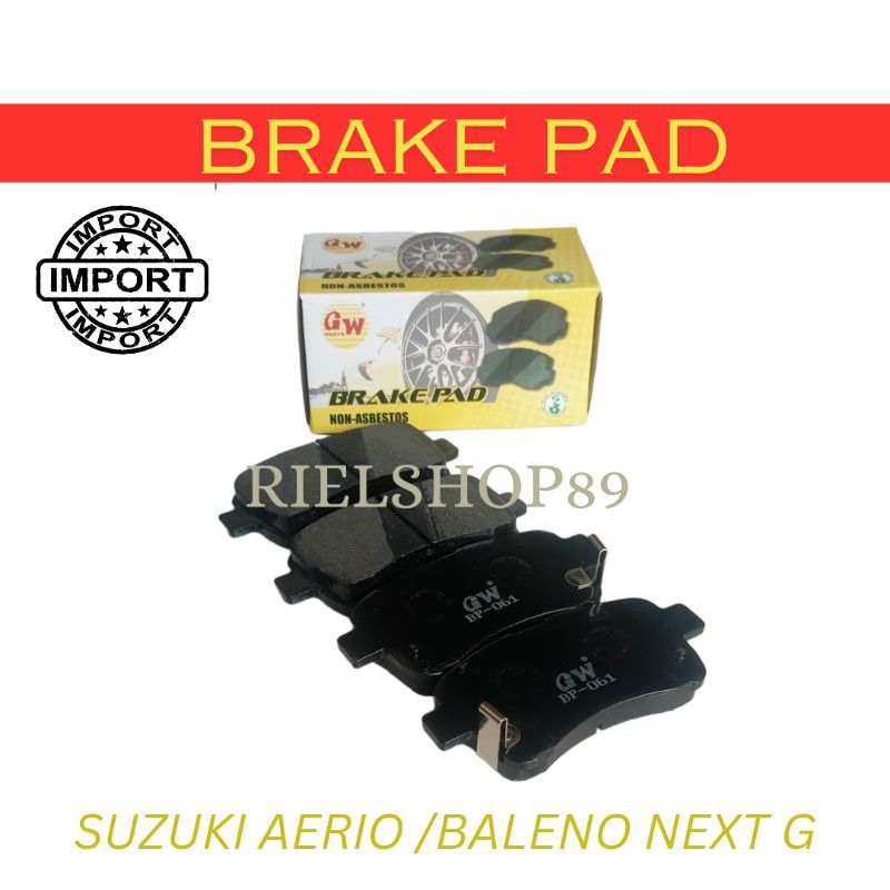 Kampas Rem Depan Baleno Next G Aerio