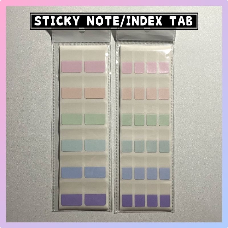 

STICKY NOTE INDEX TAB PASTEL PLASTIK