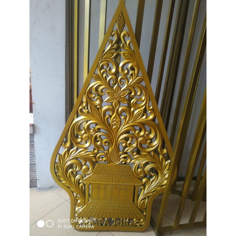 gunungan wayang dekorasi ukiran 3d busa ati spon eva T 1M X L 60CM