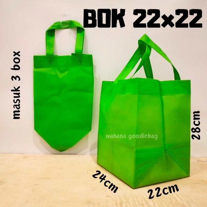

{LUSINAN} Goodie Bag Box 22x22 Tas Spundbond Bog Beg 70 Gsm