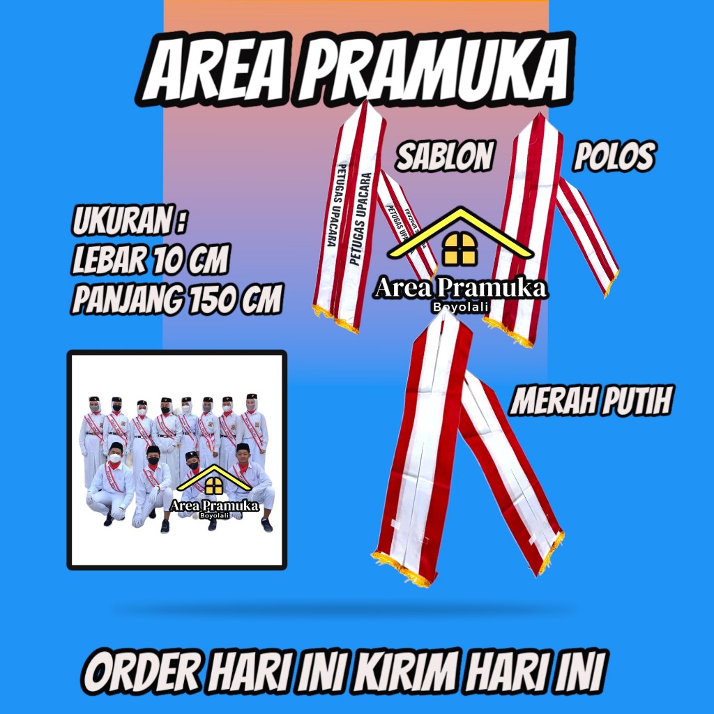 Selendang petugas upacara / selempang petugas upacara / syal petugas upacara