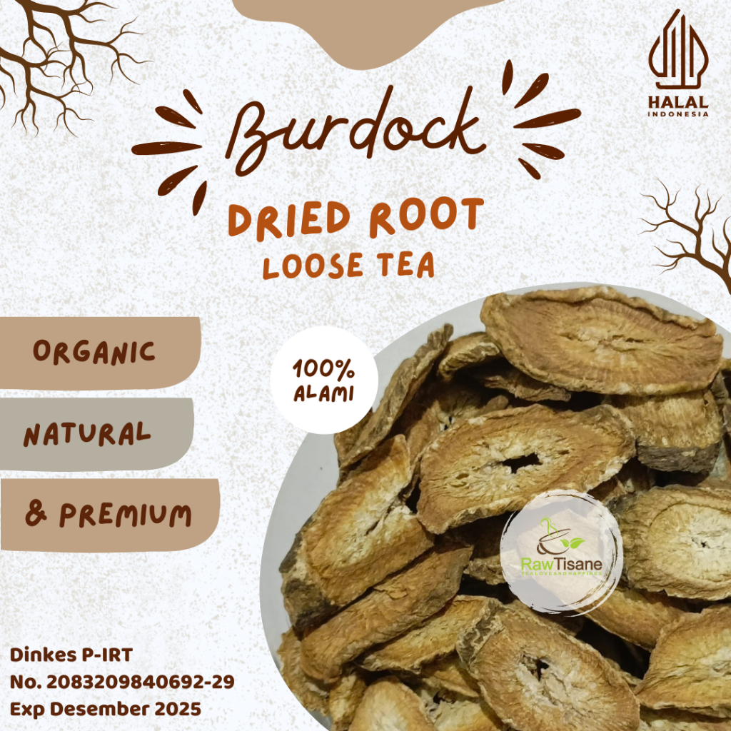 

RAW TISANE Burdock Root Tea / Teh Akar Burdock Isi 100 Gram