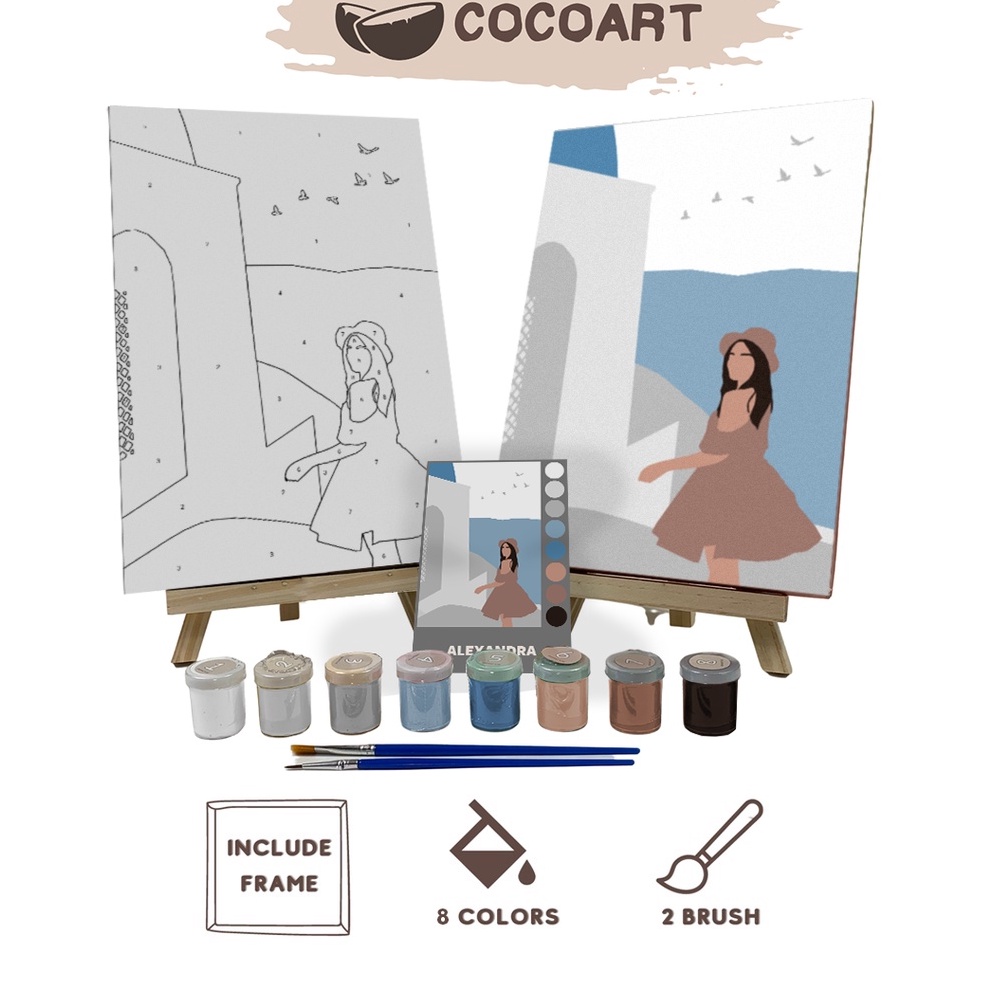 

Paint By Number Kit Alexandra Cocoartid I Kanvas 2 x 3 cm ART Q2C5