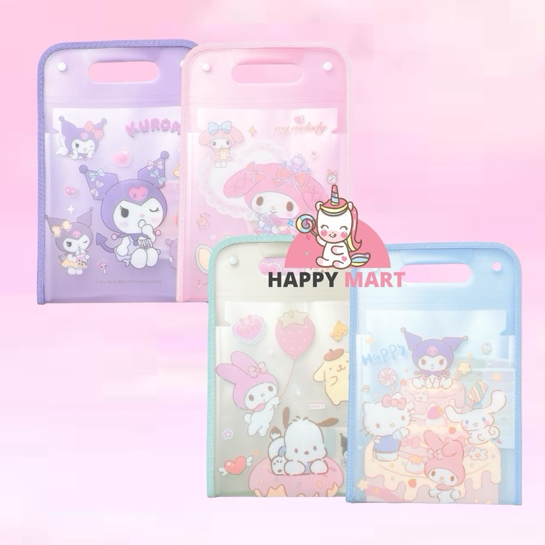 

map tas dokumen gen 2 organizer file bag sanrio kuromi melody cinnamoroll ART O6P7