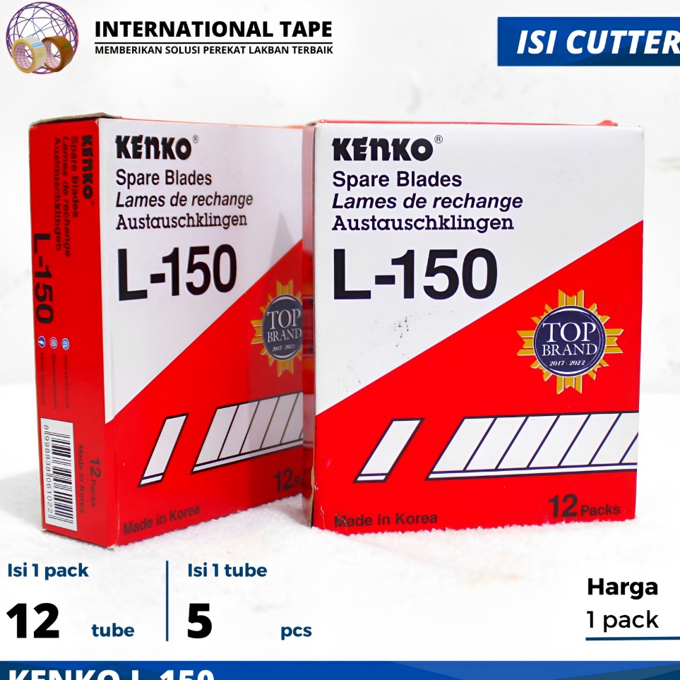 

ISI PISAU CUTTER CUTER KENKO L15 REFILL CUTTER ART F6U9