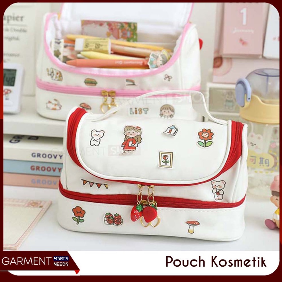 

Tempat Pensil Anak Import Lucu Pencil Case Korea Travel Make Up Pouch DIY Sticker Serbaguna Stiker Kelinci Beruang ART U2O7