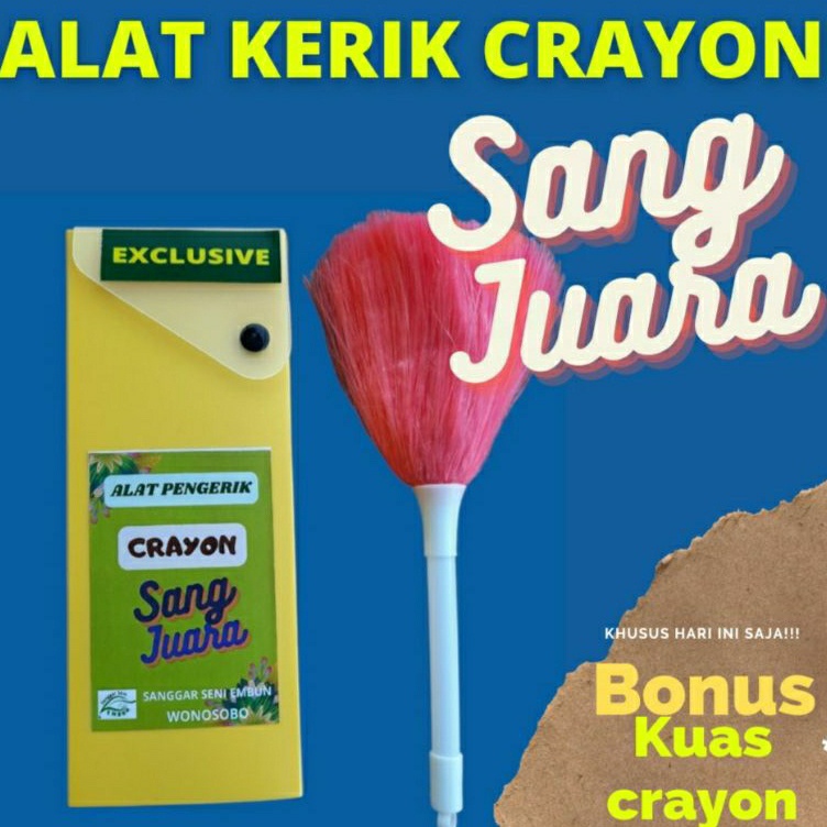 

Alat Kerok Gores Kerik Crayon Kemasan Exclusive Isi 5 Bonus Kuas Crayon ART U9R2