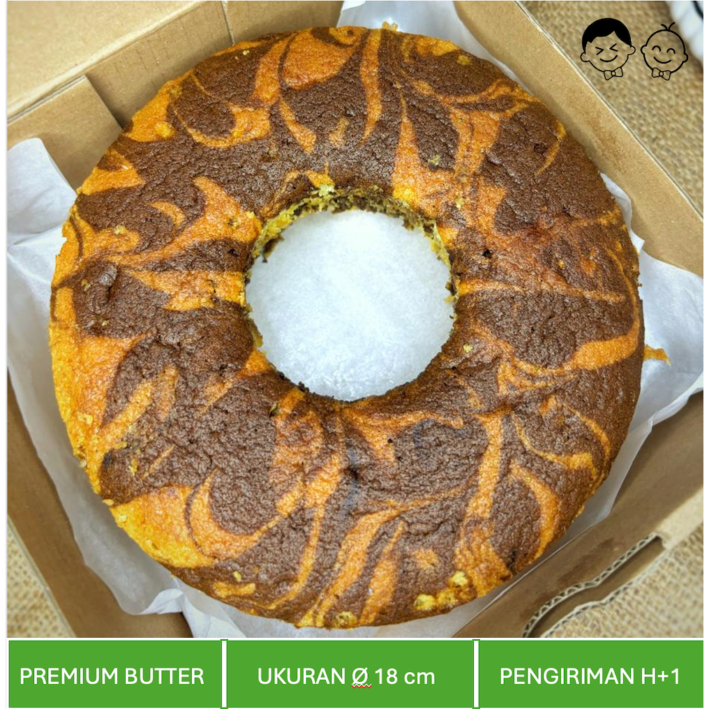 

Bolu Marmer Classic / Premium Marble Cake / Full Butter Ø 18 CM