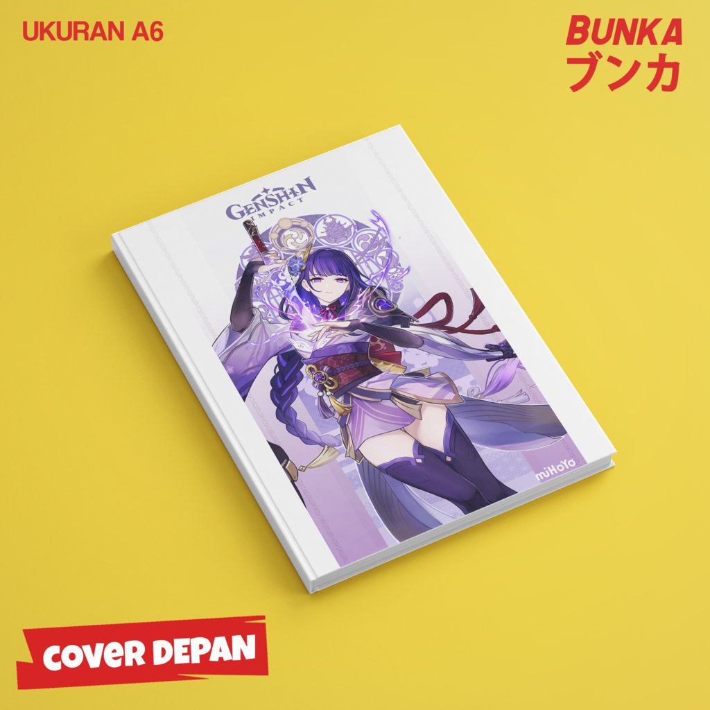 

Pocket Note Game Genshin Impact Raiden Shogun Hardcover A6 Buku Tulis Catatan Notes Agenda Planner Jurnal