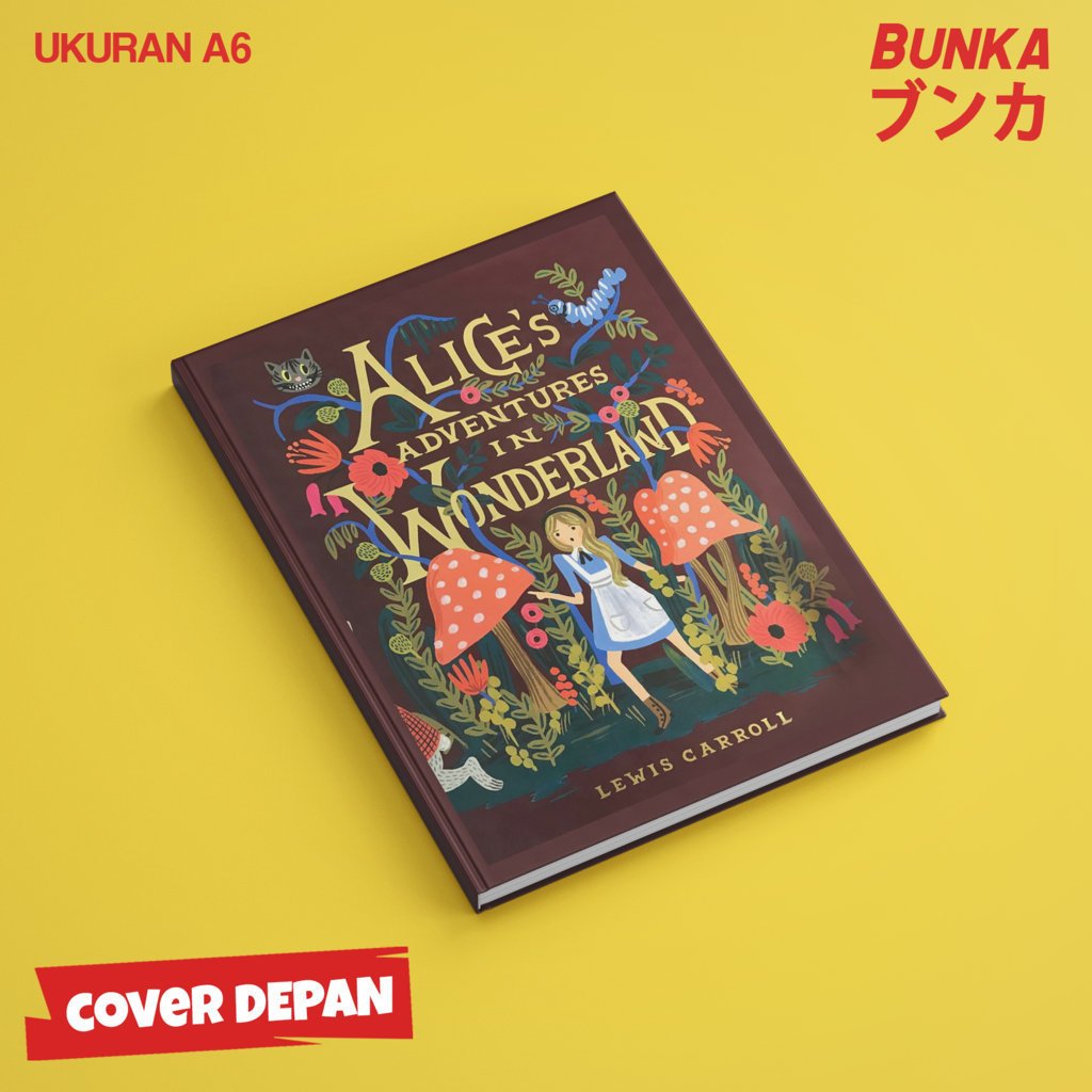 

Pocket Note Alice in wonderlan brown Hardcover A6 Buku Tulis Catatan Notes Agenda Planner Jurnal