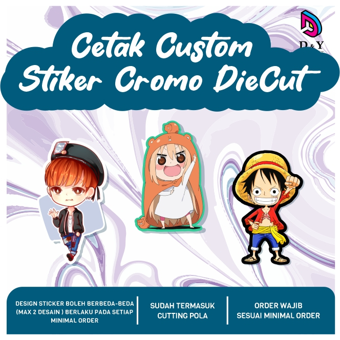 

CETAK COSTUM STIKER CROMO | STIKER DIECUT | STIKER LABEL MAKANAN | STIKER KPOP | STIKER DIE CUT CUSTOM