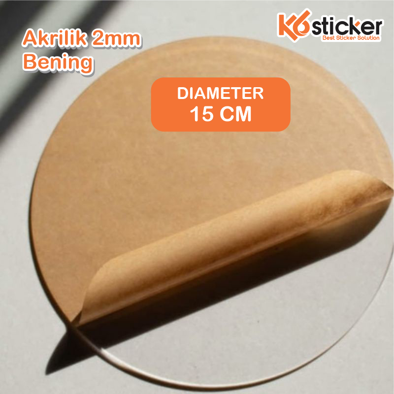 Akrilik lingkaran akrilik bulat akrilik 15cm akrilik diameter 15cm akrilik polos akrilik 2mm