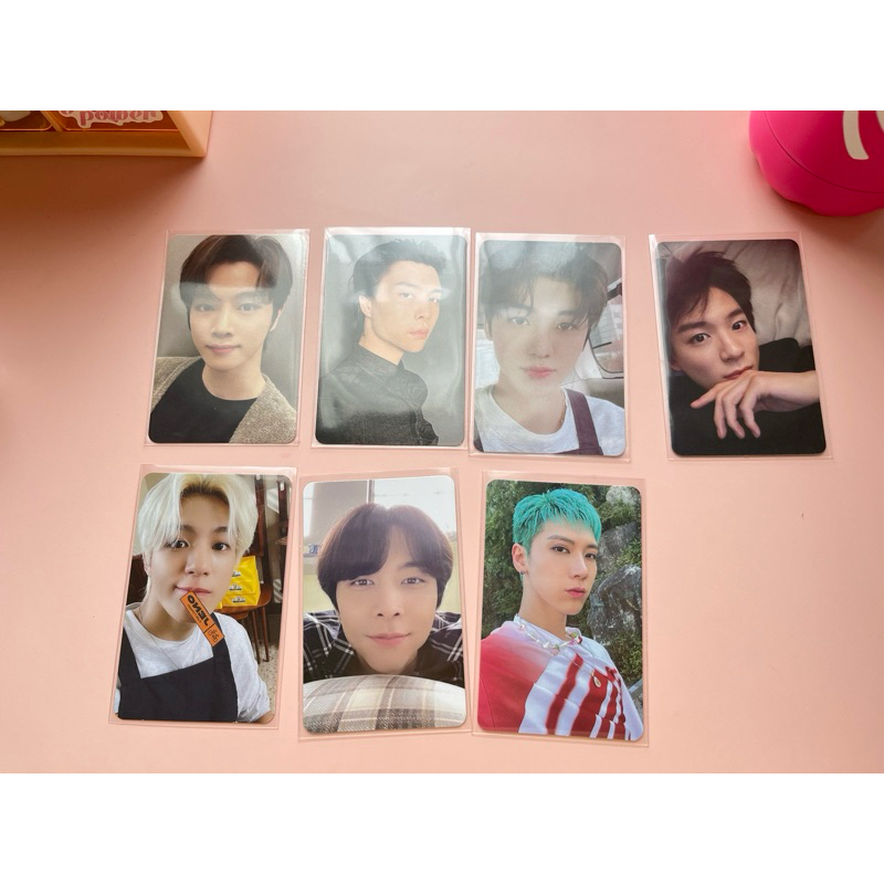 photocard nct  127, dream, sungchan sanrio, jeno & jaemin cafe, jeno boboan, johnny dora