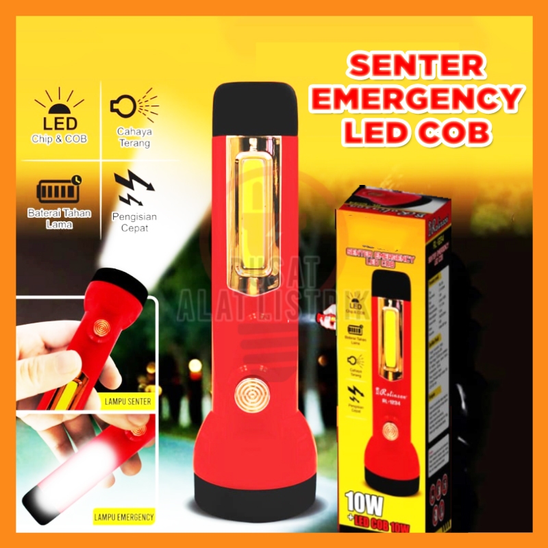 SENTER MINI EMERGENCY LED COB SENTER CAS EMERGENSI LED COB SENTER TANGAN CAS