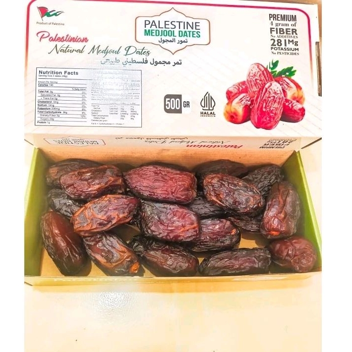 

Kurma Medjool Palistina//Palistine Jumbo//Grade A Kemasan Dus Premium 500gr