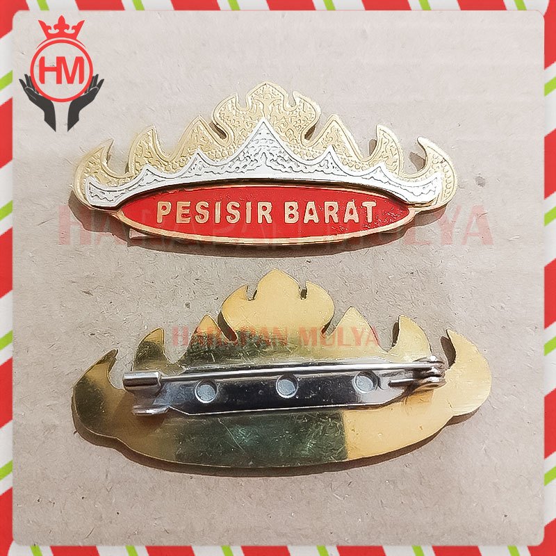 Lencana Pesisir Barat Siger Lampung - Pin Siger Lampung - HM