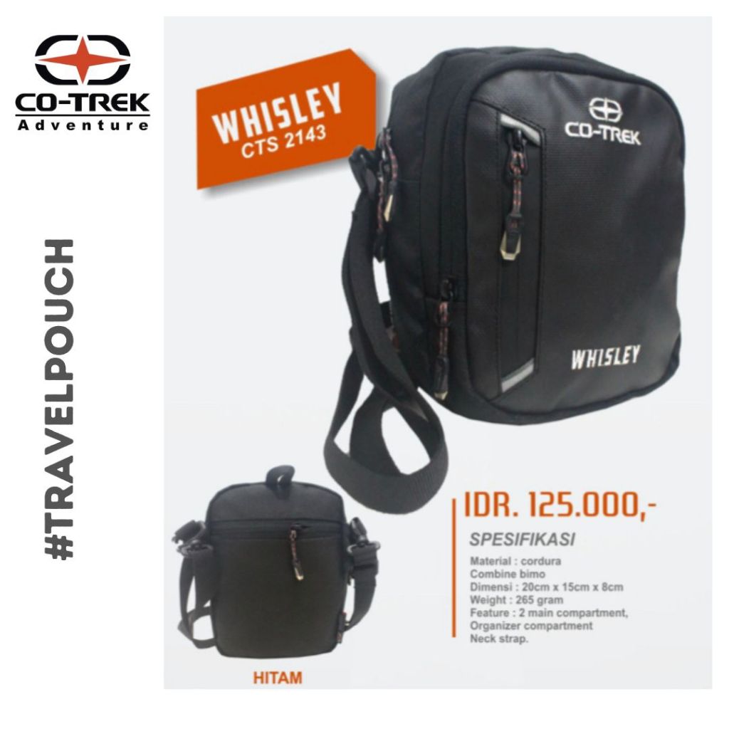 Co-trek Whisley travel pouch Cotrek tas selempang co trek original