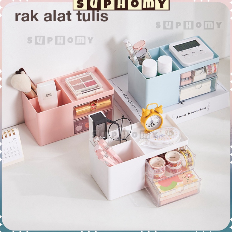 

kotak pensil Organizer stationeryKotak Pensil Meja Laci mini aesthetic Kotak Alat Tulis Desktop Organizer Storage Tempat Alat Tulis Penyimpanan Alat Tulis ART K3I9