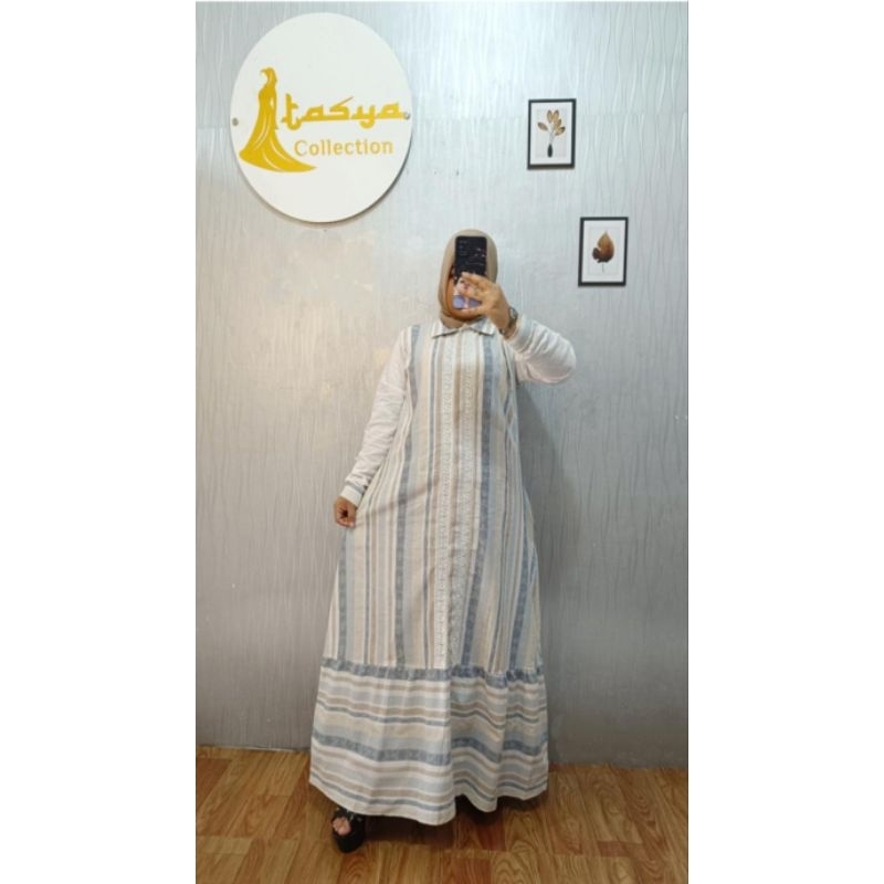 Gamis Katun Triset Renda|Gamis Katun Triset