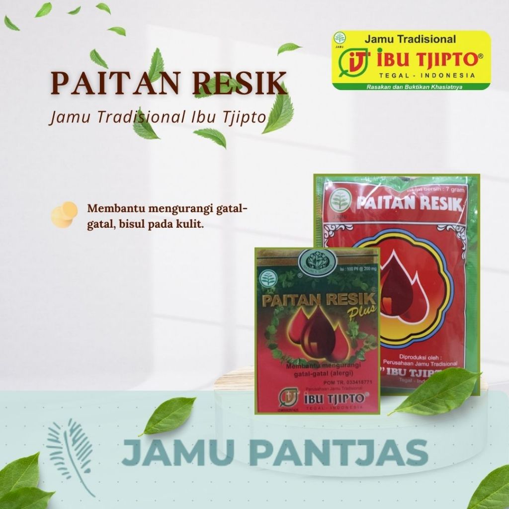 

JAMU PAITAN RESIK (BERSIH DARAH) ~ IBU TJIPTO KEMASAN SERBUK (10 SACHET) & PIL (100 PIL)