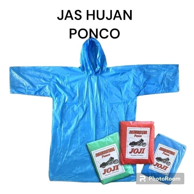 JAS HUJAN PONCO DEWASA PLASTIK TEBAL | JAS HUJAN PONCO MERK JOJI