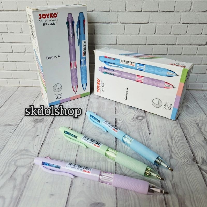 

pulpen pena 4 warna joyko BP -348 Quaco 4 0,7 Mm