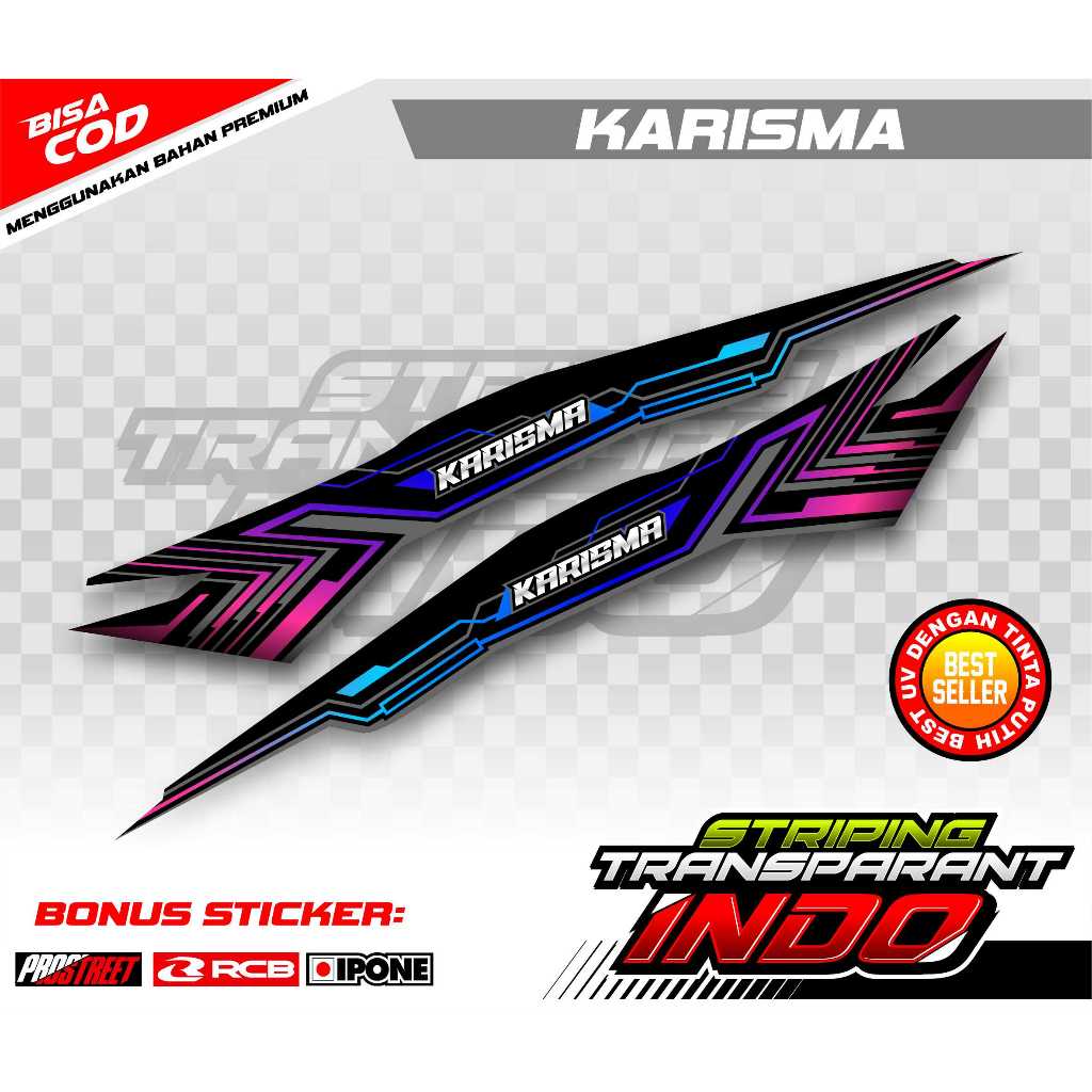 STRIPING VARIASI HONDA KARISMA / STIKER LIST VARIASI MOTOR KARISMA