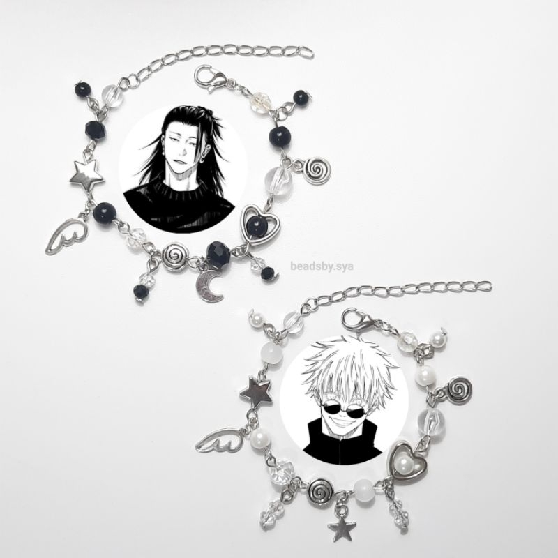 satosugu bracelets ✭ gojo geto bracelet | jujutsu kaisen bracelet | y2k anime gelang manik