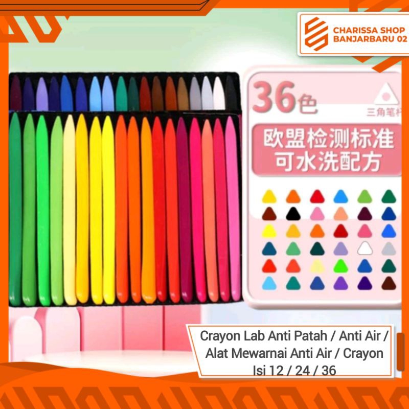 

Crayon Lab Anti Patah / Anti Air / Alat Mewarnai Anti Air / Crayon Isi 12 / 24 / 36 Alat Mewarna Set Crayon Lab Non Toxic