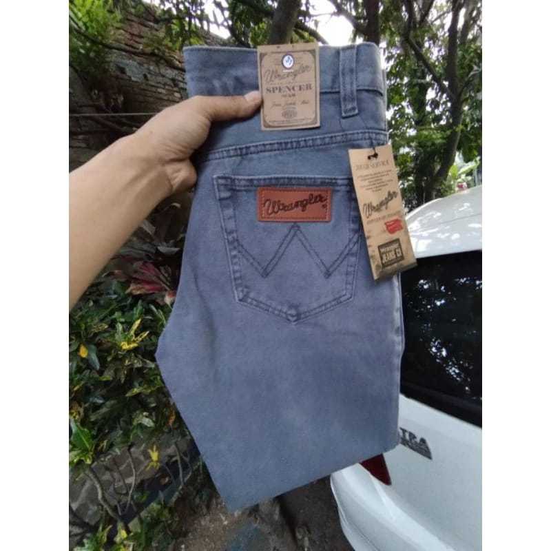 CELANA JEANS COWOK MODEL STANDAR CREAM ABU COKLAT