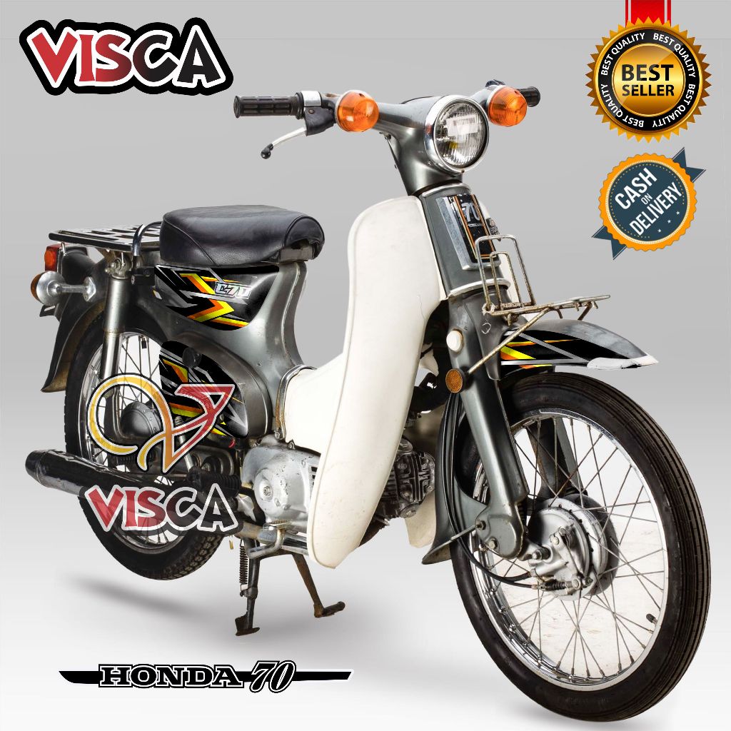 Stiker Striping Honda C70 Variasi Stiker C70 RACING3