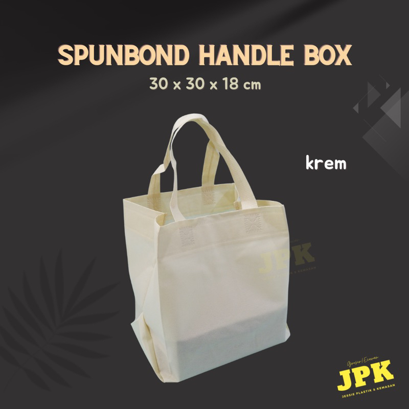 

tas spunbond handle box 30x18x30 cm isi 12 pcs