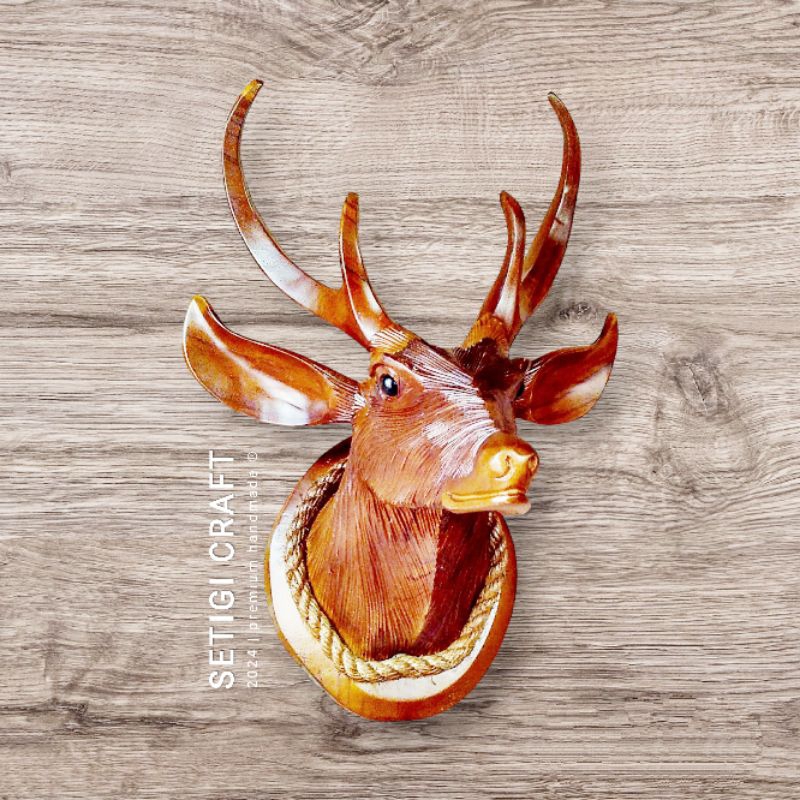 Hiasan Dinding Patung Kepala Rusa Super Size S