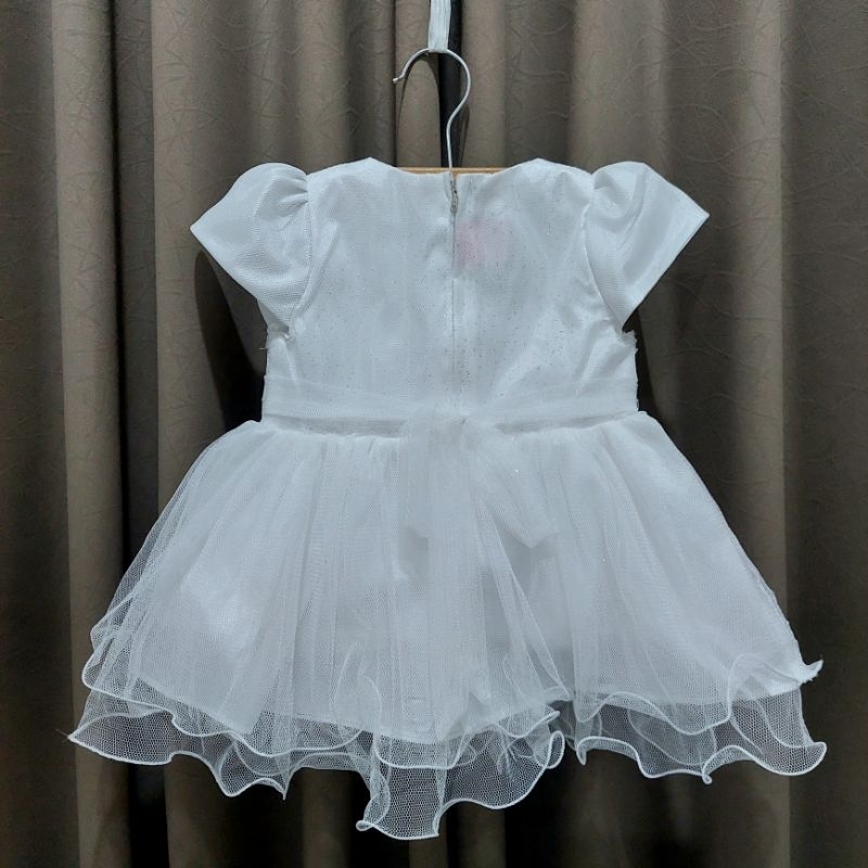 Berkualitas Gaun Bayi Perempuan Putih Set,Dress Bayi Putih,Gaun Aqiqah Newborn,Baju Bayi Perempuan