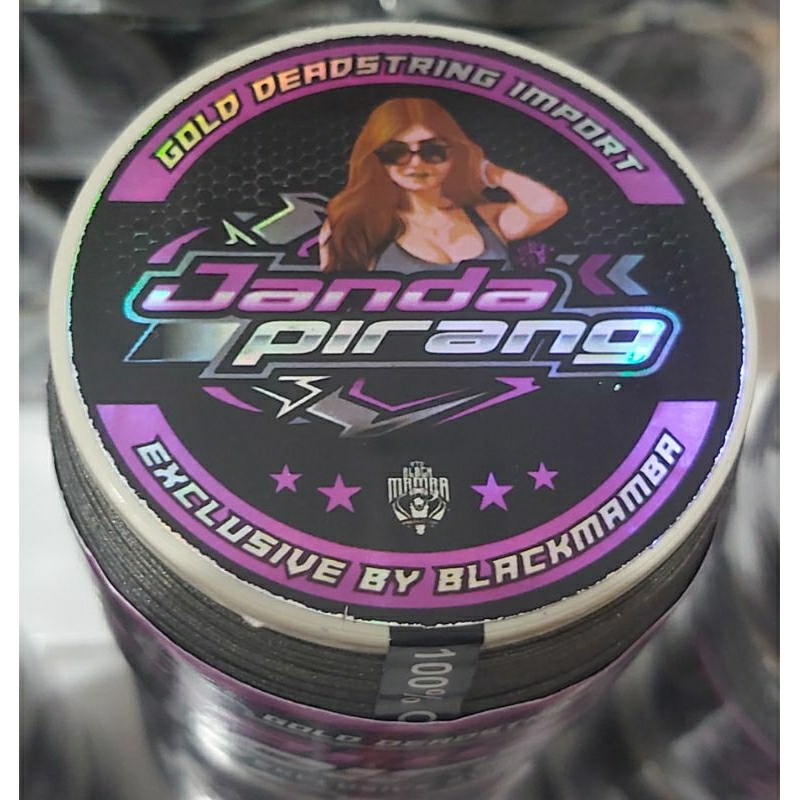 Gelasan BLACK MAMBA "JANDA PIRANG", MATOT/deadstring, bahan GOLD original import, size 0.23, klos bo