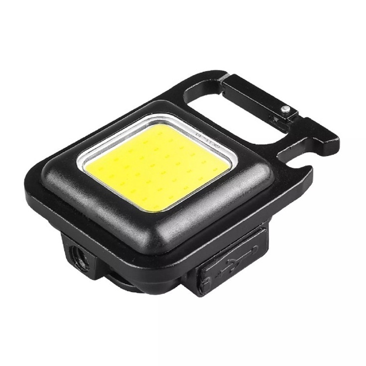 Terbaru Lampu Mini COB Keychain Light Bahan Besi Lampu Emergency Mini Cas USB