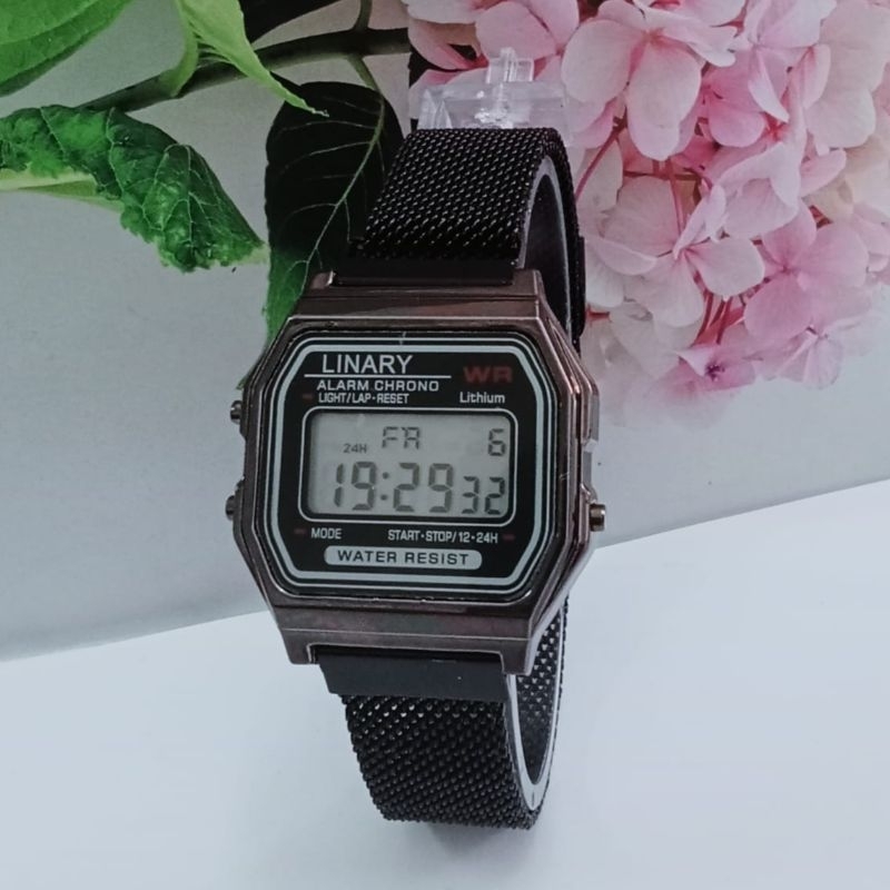 JAM TANGAN DIGITAL RANTAI MAGNET KEKINIAN