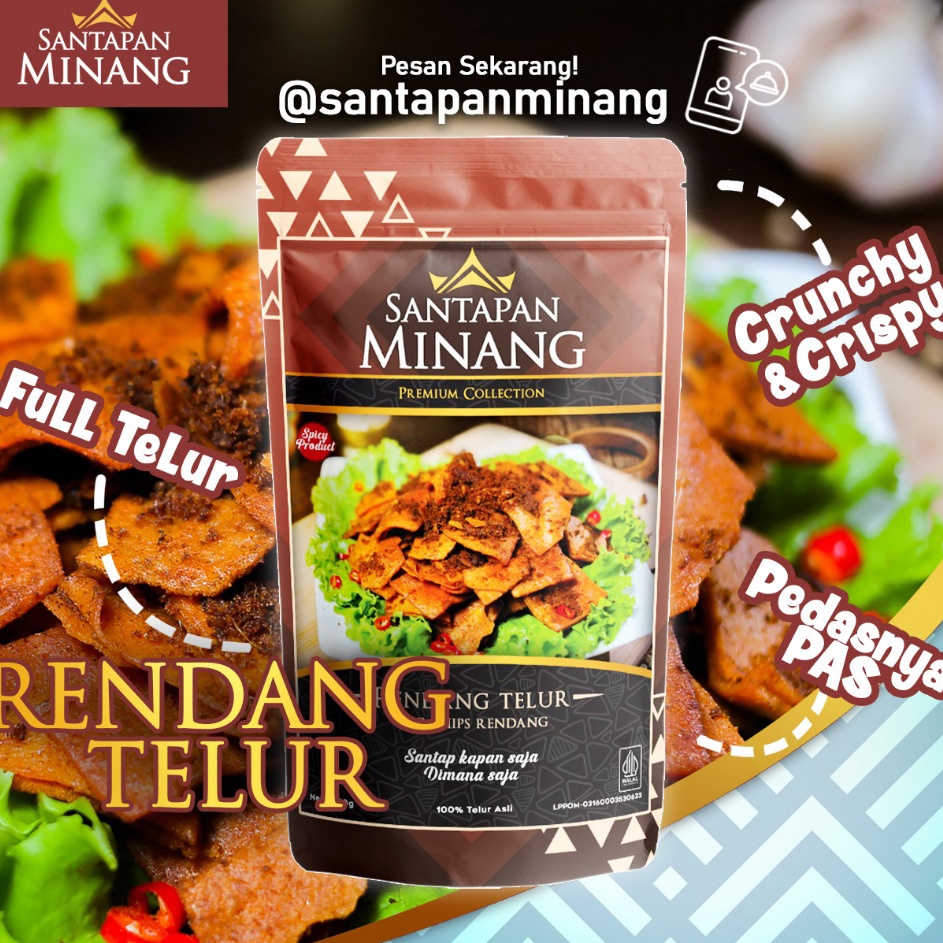 

Free Ongkir Rendang Telur Kering Santapan Minang Premium