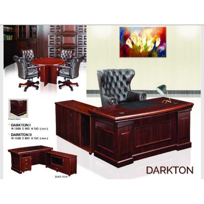 MEJA KANTOR DIREKTUR ICHIKO DARKTON WOOD EXCLUSIVE MEJA KERJA MEJA KANTOR DIREKSI