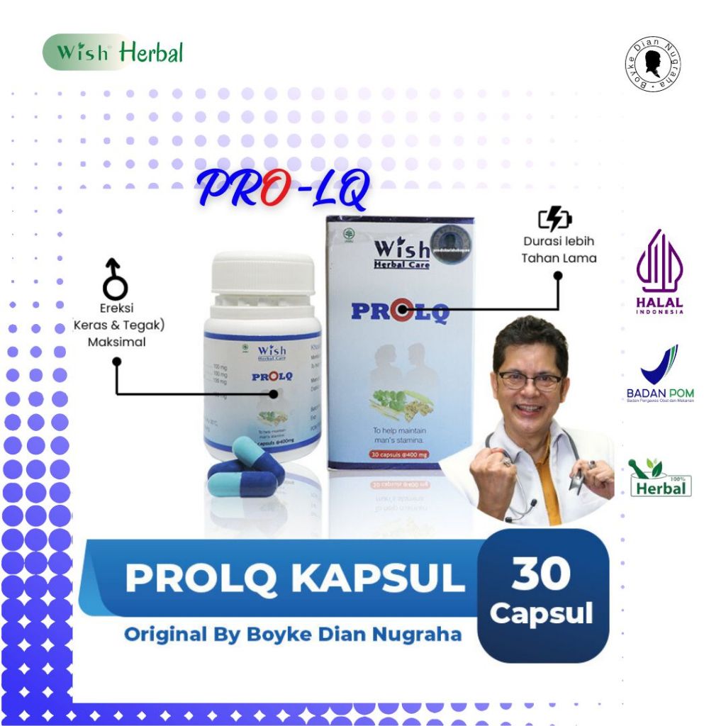 Gigikbunga Wish Pro-Lq Kapsul - Multivitamin Pria - Dr.Boyke 30 Kapsul