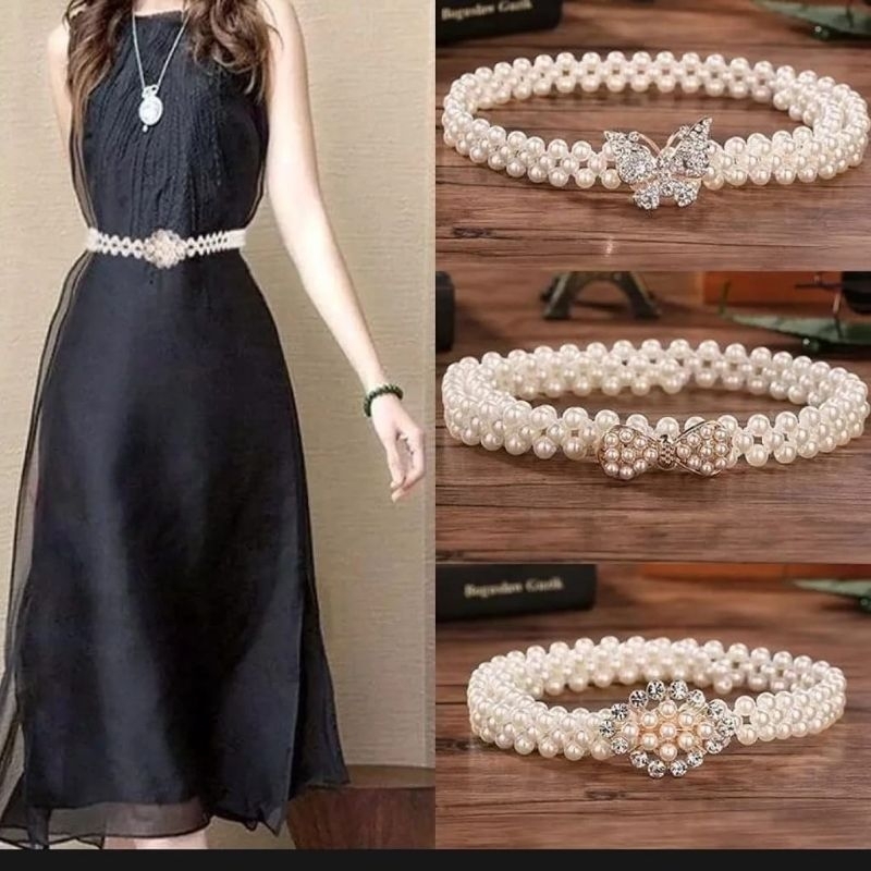 IKAT PINGGANG MUTIARA FULL, IKAT PINGGANG MUTIARA KUPU-KUPU