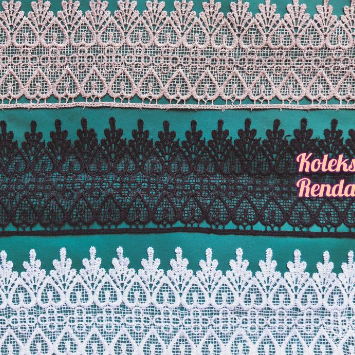 TERBARU Renda giper lebar 1cm renda bordir renda gyper per roll 15 yard