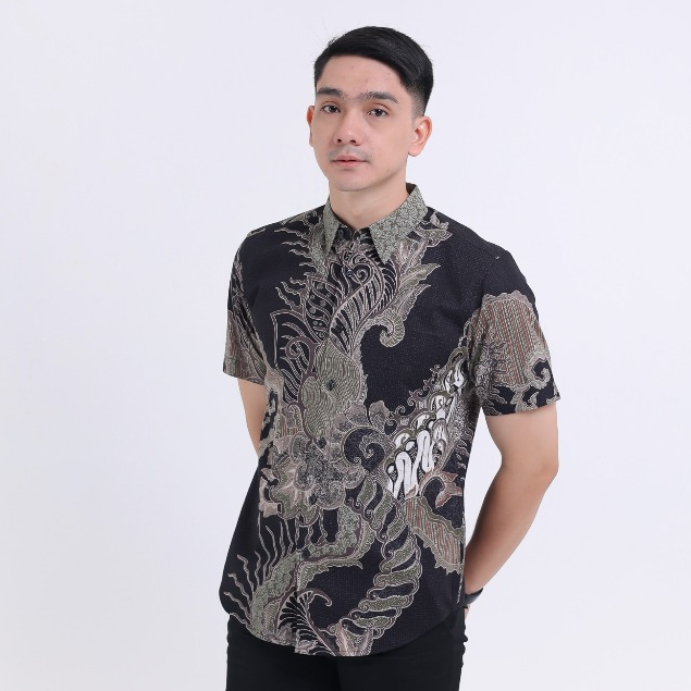 BARILIE BATIK PRIA LENGAN PENDEK JAVAS