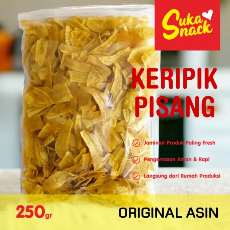 

SUKA SNACK - KERIPIK PISANG ASIN RENYAH PREMIUM 250G