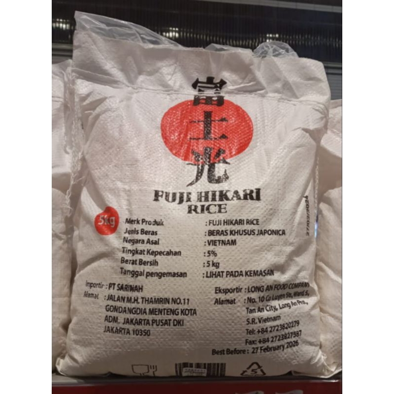 

Beras Fuji Hikari Japonica 5kg