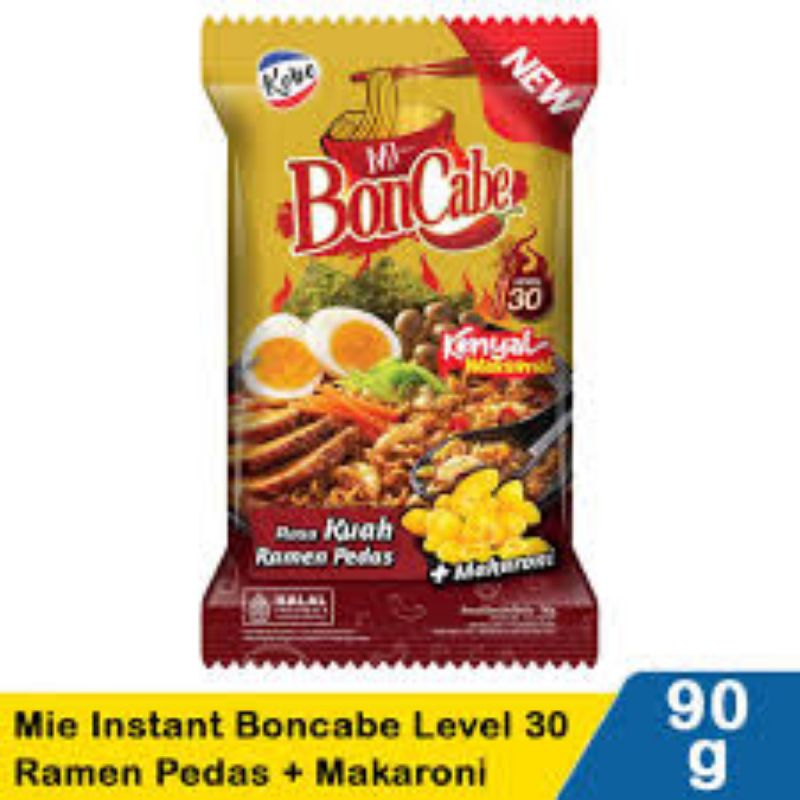 

Mie boncabe ramen pedas level 30 + makaroni 90gr