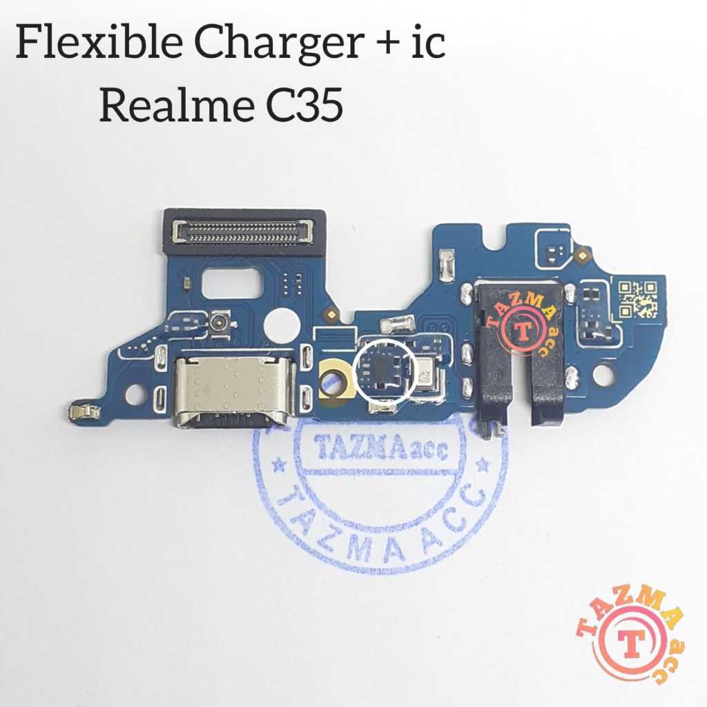 Realme C35 Ori Flexible Charger + ic Flexibel Fleksibel Konektor Cas Charger REALME C35