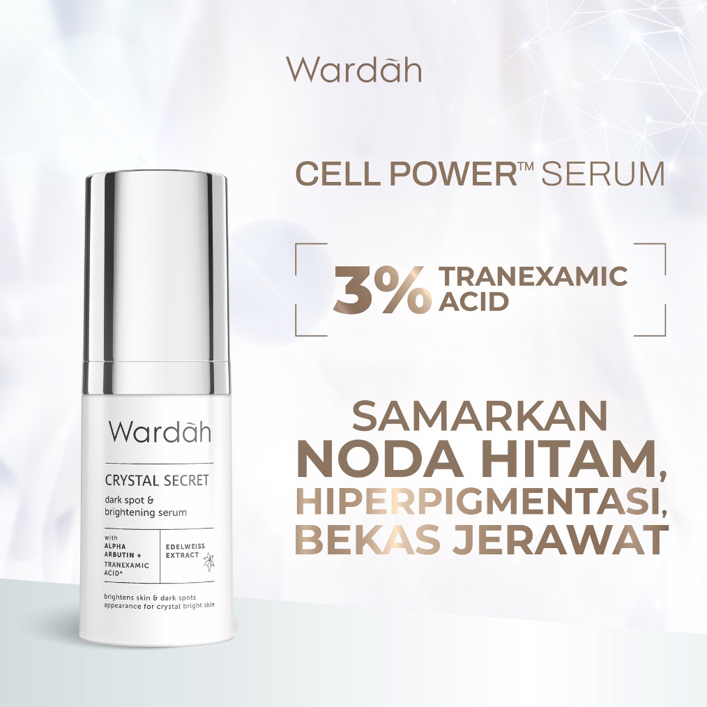 Wardah Crystal Secret Dark Spot  Brightening Serum 2 ml  Serum dengan Ekstrak Edelweiss  Mencerahkan