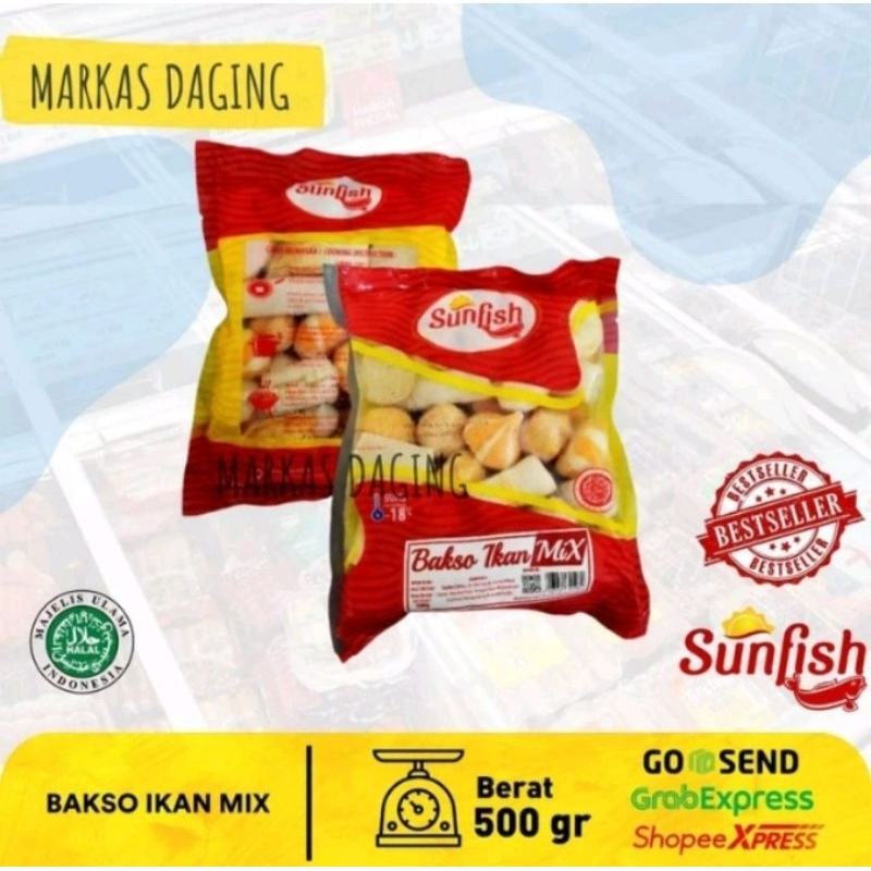 

SUNFISH BAKSO MIX / BAKSO IKAN MIX 500 gr