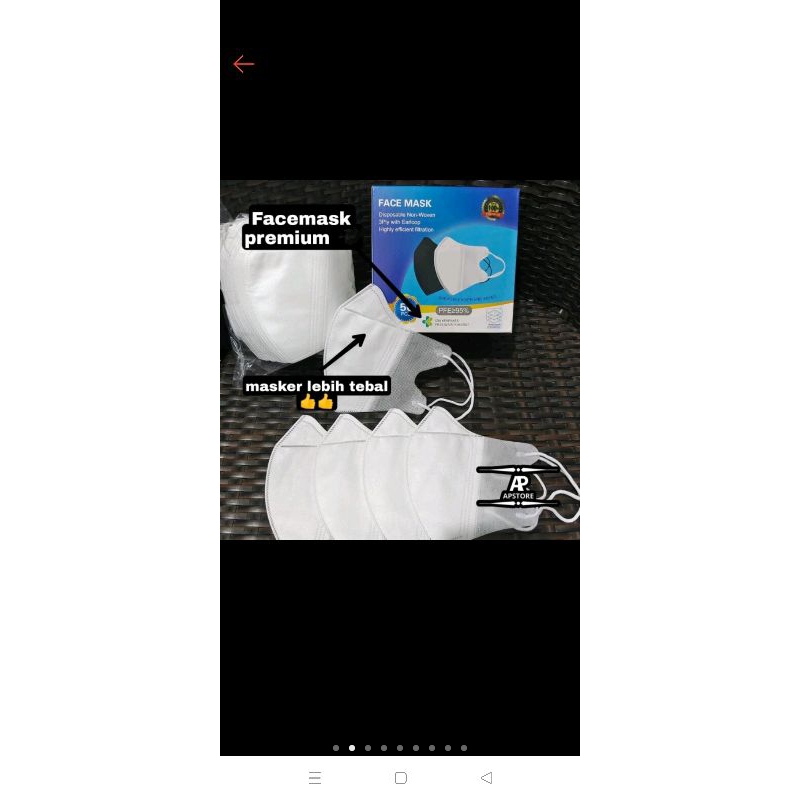 Masker Duckbill Hitam Putih (No hijab)